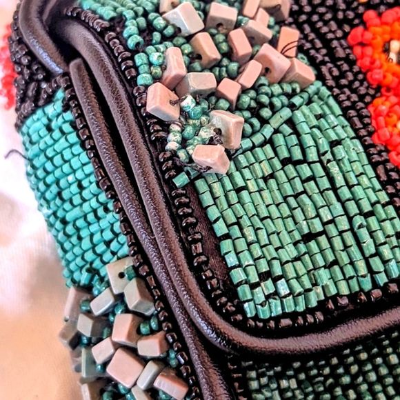 Staud Black Patchwork Muti-pattern Tommy Beaded Bag - Picture 13 of 15